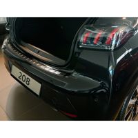 Zwart RVS Bumper beschermer passend voor Peugeot 208 II HB 5-deurs 2019- 'Ribs' AV245240
