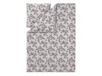 LIVARNO Satijnen dekbedovertrek 140 x 200 cm (Bladeren/grijs)