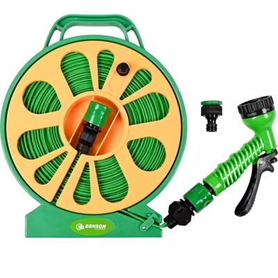 Benson Compacte Tuinslangset - 15 m - weerbestendig - knikvrij - Incl. sproeikop met 7 standen