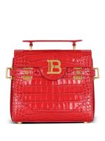 Balmain B-Buzz 23 crocodile-embossed tote bag - Rouge