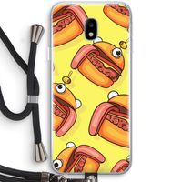 Hamburger: Samsung Galaxy J3 (2017) Transparant Hoesje met koord