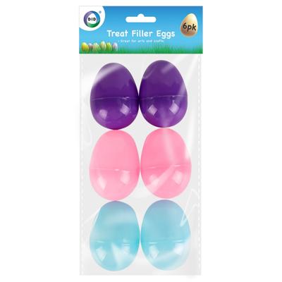 DID Suprise eieren - 6x stuks - multicolor - kunststof - paasversiering - paaseieren