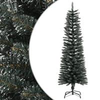 VidaXL Kunstkerstboom met standaard smal 150 cm pvc groen