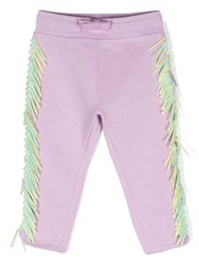 Stella McCartney Kids pantalon de jogging à détails de franges - Violet