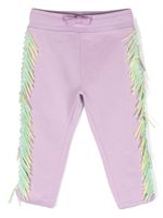 Stella McCartney Kids pantalon de jogging à détails de franges - Violet