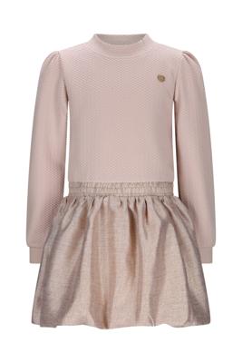 Le Chic winter jurk meisjes - wit - Salloon - glitter, gebreid