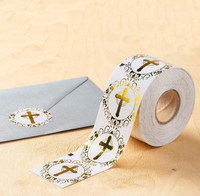 Goudkleurige Christelijke Kruis Stickers - Home & Living - Spiritueelboek.nl - thumbnail