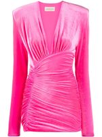 Alexandre Vauthier ruched velvet minidress - Rose