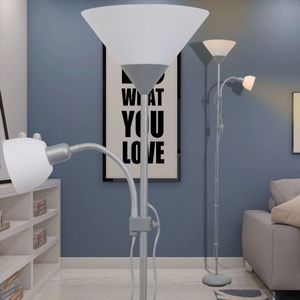 VidaXL Vloerlamp grijs