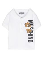 Moschino Kids polo à logo imprimé - Blanc - thumbnail