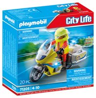 PlaymobilÂ® City Life 71205 noodmotorfiets met zwaailicht - thumbnail