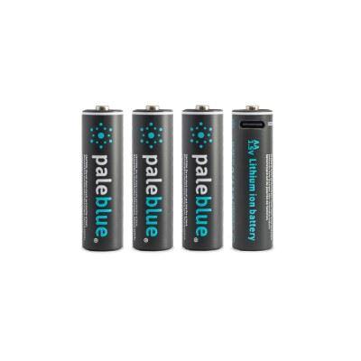 Pale Blue Li-Ion Rechargeabl AA Battery USB-C
