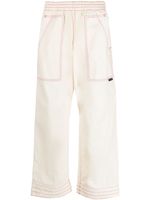 Palm Angels pantalon droit à taille élastiquée - Blanc