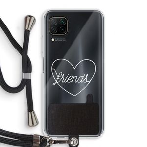 Friends heart pastel: Huawei P40 Lite Transparant Hoesje met koord