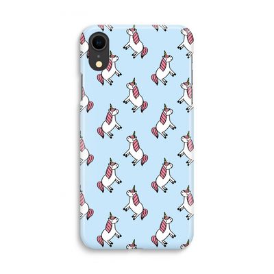 Eenhoorns overal: iPhone XR Volledig Geprint Hoesje