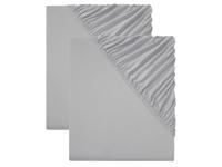 LIVARNO home 2 jersey hoeslakens 140-160 x 200 cm (Lichtgrijs)