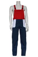 Tuinbroek kinderen navy/wit/rood