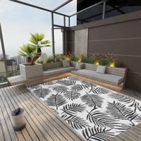 VidaXL Buitenkleed arakil 140x200 cm polypropeen zwart