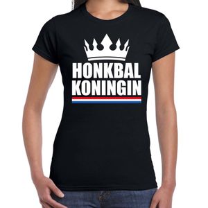 Honkbal koningin t-shirt zwart dames - Sport / hobby shirts