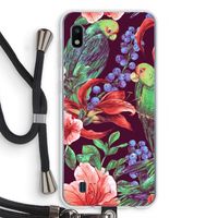 Papegaaien: Samsung Galaxy A10 Transparant Hoesje met koord