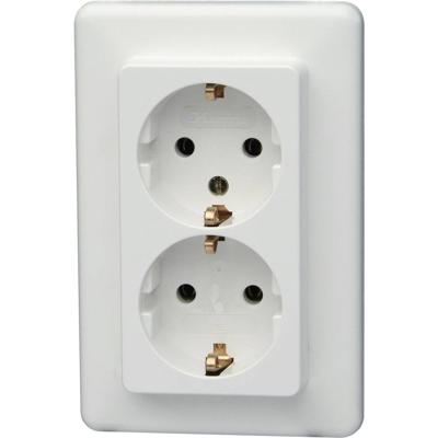 Kopp 912613066 Wandcontactdoos met randaarde Inzetstuk Europa Arctisch-wit, Mat 1 stuk(s)
