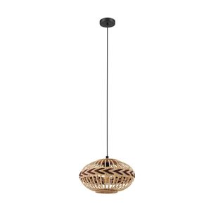 EGLO DONDARRION hangende plafondverlichting E27 40 W Zwart, Hout