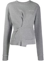 UNRAVEL PROJECT sweat à détails froncés - Gris