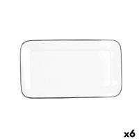 Snackdienblad Quid Gastro Wit Keramisch 31 x 18 cm (6 Stuks)