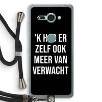 Meer verwacht - Zwart: Sony Xperia XZ2 Compact Transparant Hoesje met koord