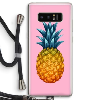 Grote ananas: Samsung Galaxy Note 8 Transparant Hoesje met koord