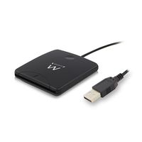 Ewent EW1052 smart card reader USB 2.0 Zwart - thumbnail