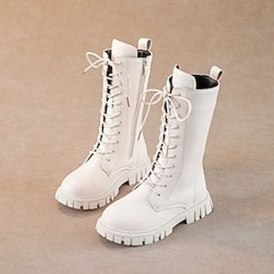 Voor meisjes Laarzen Dagelijks Casual laarzen Half-Kuit Laarzen Legerlaarzen Leer draagbaar Ademend Non-uitglijden Prinses Schoenen Kleine kinderen (4-7ys) Peuter (2-4 jaar) Dagelijks Thema feest Lightinthebox