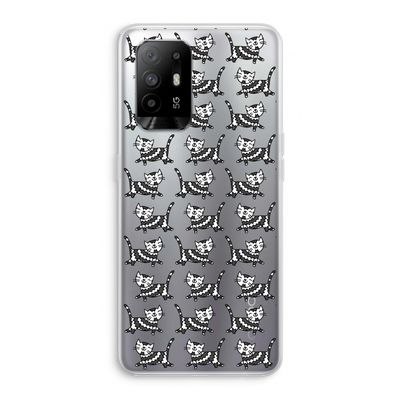 Zwarte poes: Oppo A94 5G Transparant Hoesje