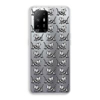 Zwarte poes: Oppo A94 5G Transparant Hoesje