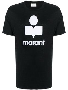 MARANT t-shirt en lin Karman à logo imprimé - Noir