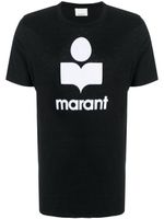 MARANT t-shirt en lin Karman à logo imprimé - Noir - thumbnail