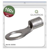 Quadrios 23C502 Ringkabelschoen Dwarsdoorsnede (max.): 2.5 mm² Gat diameter: 5.3 mm Ongeïsoleerd 100 stuk(s) - thumbnail