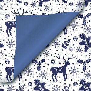 Geschenkpapier rol Kerst Silver duo 70 centimeter x 200 meter