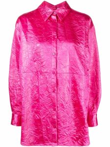 MSGM chemise oversize à effet froissé - Rose