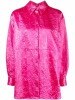 MSGM chemise oversize à effet froissé - Rose - thumbnail