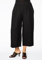 Yoek Wijde broek linnen | Zwart | Maat 54/56