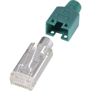 Hirose Electronic RJ45-connector, afgeschermd CAT5e Stekker, recht Aantal polen: 8P8C Groen 10 stuk(s)