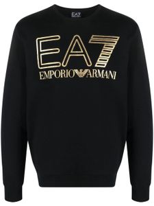 Ea7 Emporio Armani sweat en coton à logo imprimé - Noir