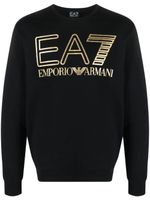 Ea7 Emporio Armani sweat en coton à logo imprimé - Noir - thumbnail