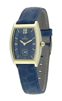 Horlogeband Festina F16027-3 Leder Blauw 16mm