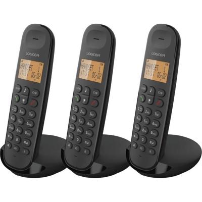 Draadloze vaste telefoon - LOGICOM - DECT ILOA 350 TRIO - Zwart - Zonder antwoordapparaat