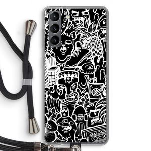 Vexx Black Mixtape: Samsung Galaxy S21 Transparant Hoesje met koord