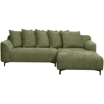 Leen Bakker - Bank Elsa Met Chaise Longue Rechts - Anthology - Stof - Groen - 177x246x84 Cm