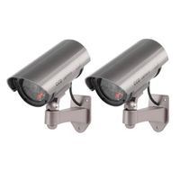 2x stuks dummy infrarood beveiligingscamera voor buiten - Dummy beveiligingscamera - thumbnail