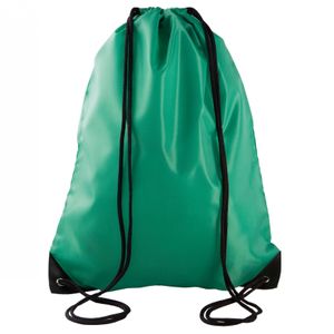 4x stuks sport gymtas/draagtas grasgroen met rijgkoord 34 x 44 cm van polyester